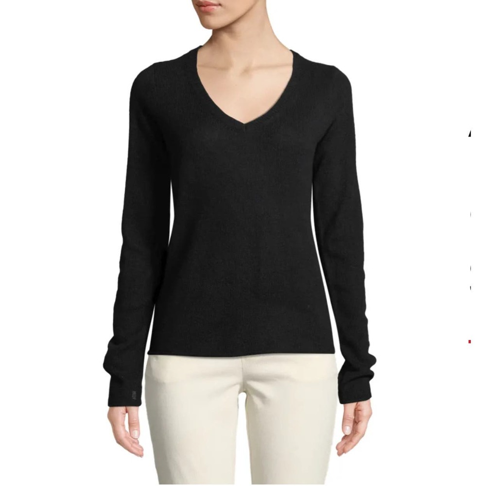 ATM - Cashmere V-Neck Long-Sleeve Sweater / S / black / NWOT